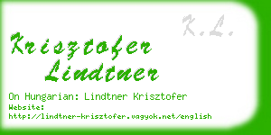 krisztofer lindtner business card